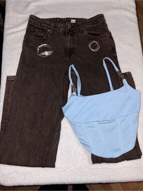 H&M Brown Denim Jeans